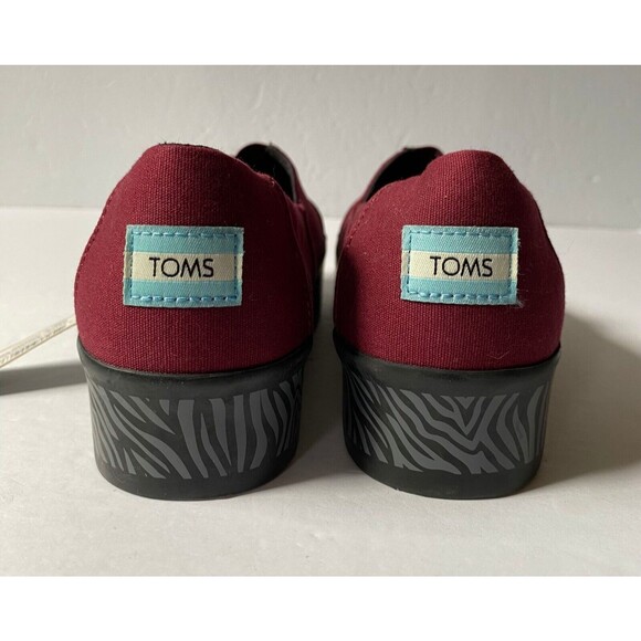 Toms Shoes Women's Size 7 Cabernet Canvas Alpargata Boardwalk NWT 🤩 HOST PICK! - Picture 9 of 14